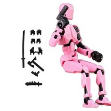 프롬파파 관절 피규어 인형, 핑크, 1개, 14cm