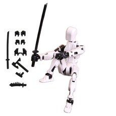 프롬파파 관절 피규어 인형, 화이트, 1개, 14cm