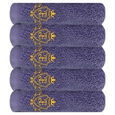 Songwol 松月 ELITE 洗臉毛巾 160g 40支 精梳棉, 紫色, 5個