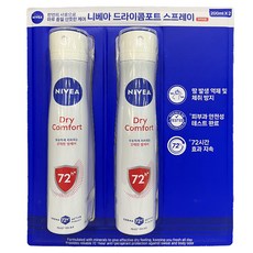 니베아 데오드란트 스프레이 200ml x 2p 세트, 1세트