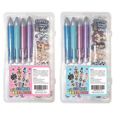 韓國 OKIDOKI Juju Animal DIY 4色原子筆裝飾, 混合色, 2個