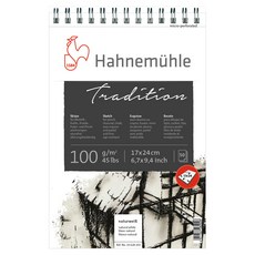 Hahnemuhle Tradition TRS 線圈型素描本 100g TRS01, 170 x 240 mm, 1個, 50張
