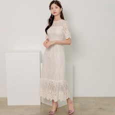 lilydress Alleina 自助婚紗 週歲派對 葉子蕾絲洋裝 LDS60