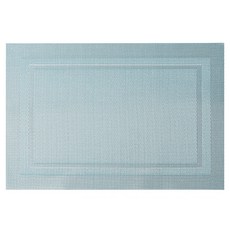 바른픽 식탁 테이블 매트 양면 T03, 타입17 스카이 블루, 4개, 45 x 30 cm