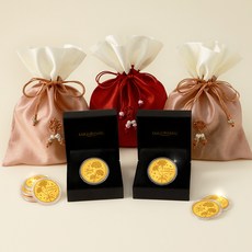 골드팡 24k 카네이션 순금코인 0.2g 2종 + 골드바 0.03g 세트 + 쇼핑백