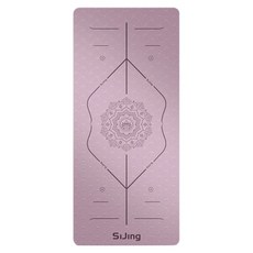 SiJing 隔音減震帶體位線加寬瑜伽墊 8mm, 風信紫, 1個