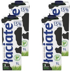 와치아테 멸균우유 1.5%, 4개, 1L