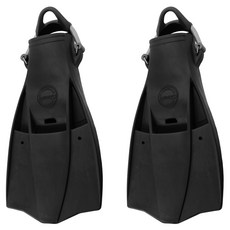 AQUATEC 噴射蛙王 中性浮力SUS彈簧帶潛水蛙鞋 FN-500S-MCS_BK_M, 黑色