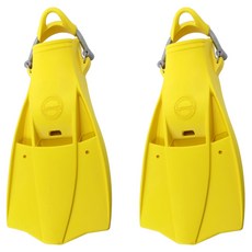 AQUATEC 噴射蛙王 中性浮力SUS彈簧帶潛水蛙鞋 FN-500S-MCS_YL_M, 黃色