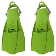 AQUATEC 噴射蛙王 中性浮力SUS彈簧帶潛水蛙鞋 FN-500S-MCS_GR_M, 綠色