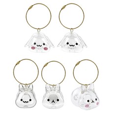 Truly House 兔毛收集吊飾 5個, 透明色, 1套