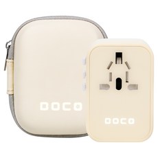 보코 5포트 C타입 초고속충전 PD35W 해외 여행용 멀티어댑터 바닐라 BC-801MAX, 1개