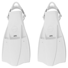 AQUATEC 噴射蛙王 中性浮力SUS彈簧帶潛水蛙鞋 FN-400S-MCS_WT_M, 白色