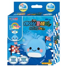 종이나라 레이싱 클레이나라 고래, 1개, 45g, 흰색, 빨강, 노랑, 파랑, 검정(클레이)