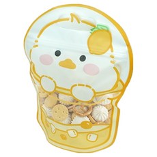 천운패키지 캐릭터 지퍼백 스탠드 밀크티오리, 1개, 50개