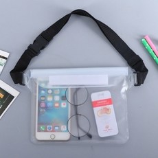 강력한일상 휴대폰 허리 방수 가방, 화이트, 1개