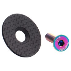 리스크 카본 스템캡 31.8mm 티타늄 볼트, 카본블랙, 1개