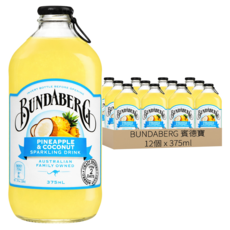 BUNDABERG 賓德寶 鳳梨椰子風味氣泡飲, 12個, 375ml