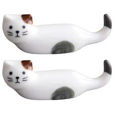 로프트마켓 귀여운 고양이 수저받침, 고양이 1, 2개