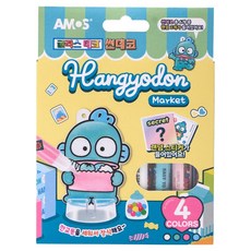 아모스 산리오 글라스데코 한교동, 흰색, 분홍, 하늘, 민트(글라스데코), 1개