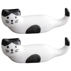 로프트마켓 귀여운 고양이 수저받침, 고양이 2, 2개