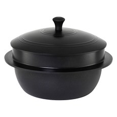 iSTAR 韓國傳統陶瓷釜鍋 可IH爐使用, 黑色, 1個, 22cm