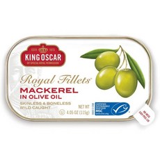 KING OSCAR 橄欖油漬鯖魚, 115g, 1個