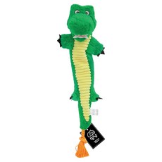 멍냥 강아지 파충류 롱 로프 치석제거 삑삑이 터그놀이 인형 장난감 악어, Green, 1개