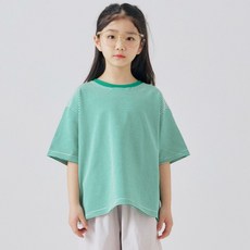 바브키즈 주니어 아동용 핀로 스트라이프 티셔츠