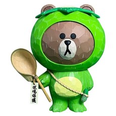 LINE FRIENDS 福部屋招福BROWN系列 URDU聯名款 河童熊大公仔, 1個