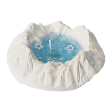 Mass 冰川香氛蠟燭禮盒 臥室香氛 藍色, 500g, 1件, 小蒼蘭