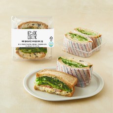 꾹쿡 올리브치킨 아삭샌드위치 2팩, 446g, 1개