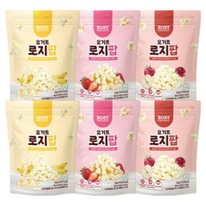 로지오가닉 유산균 아기스낵 요거트 로지팝 25g x 3종 x 2p 세트, 1세트, 혼합맛(딸기/바나나/사과)