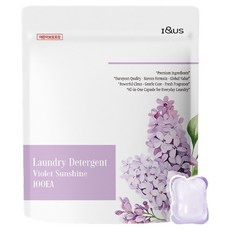 I&US 頂級高濃縮膠囊洗衣精 紫羅蘭陽光, 1個, 100入