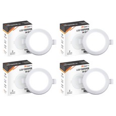 닥터룩스 LED 5W 방습형 다운라이트 75mm, 주광색, 4개
