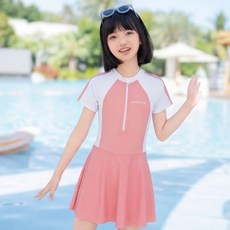 HARAROI 陽光撞色短袖連身泳裝