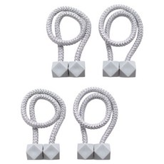 지앤와이 다각형 자석 커튼 고정 타이백 48 x 2.5 cm, 그레이, 4개