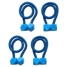 지앤와이 다각형 자석 커튼 고정 타이백 48 x 2.5 cm, 블루, 4개