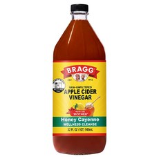 BRAGG 蘋果醋 蜂蜜卡宴辣椒, 1個, 946ml