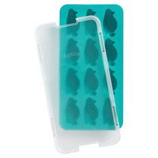LeKue 12格企鵝製冰盒 附蓋, 湖綠色, 1個