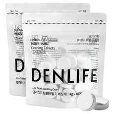 덴라이프 미세버블 텀블러 발포 세정제 40p, 160g, 2개