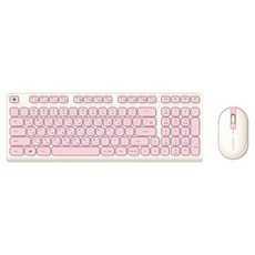 CHERRY DW 2380 무선키보드 마우스 세트, 핑크, 일반형