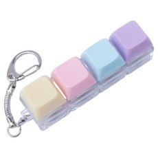 아트니즘 클리커 LED 4구 키캡키링, 파스텔 믹스, 1개