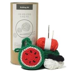 멜로우스토리 니팅키트 수박 텀블백, 혼합색상, 1개