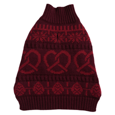 BICOPET 扭扭寵物毛衣背心, 酒紅色, 1個