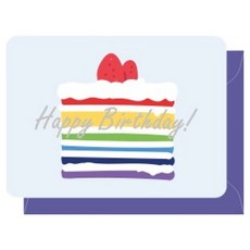 양지사 더스페셜 메세지카드, 86 레인보우케익, 1개
