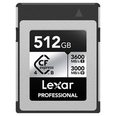 Lexar 雷克沙 CFexpress Type B 4.0 銀色 K RAW 電影記憶卡, 1個, 512GB