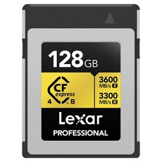 Lexar 雷克沙 CFexpress Type B 4.0 金色 8K RAW 電影記憶卡, 1個, 128GB