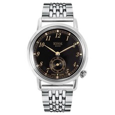 KUOE KYOTO OLD SMITH Silver Case Black Dial Bracelet strap 手錶 35 x 35 x 12 mm 90-007
