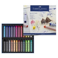 FABER-CASTELL 輝柏 軟性粉彩紙筒盒, 24色, 1個